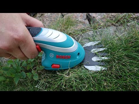 Тестируем аккумуляторные ножницы для травы и кустов Bosch ISIO
